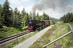 Schmalspurbahn auf dem Weg zum Brocken Schmalspurbahn auf dem Weg zum Brocken